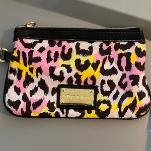 Betsey Johnson Multicolor Leopard Wristlet